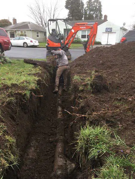 Outdoor pipe layout